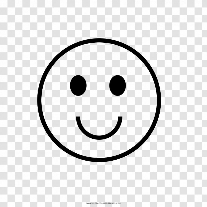 Smiley Coloring Book Happiness Drawing - Black And White Transparent PNG