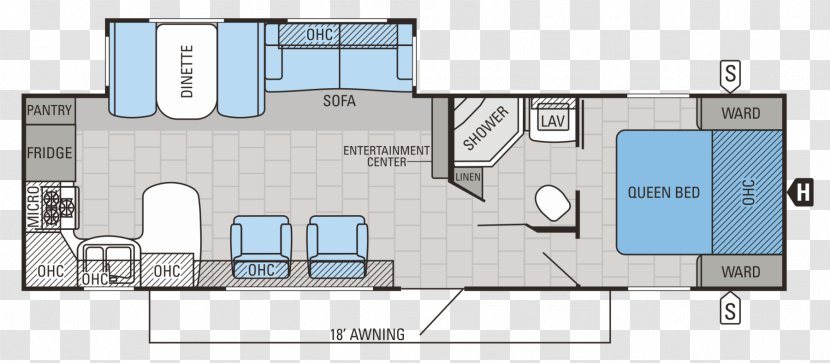 Floor Plan House Caravan - Bedroom - Elegant Creative Transparent PNG