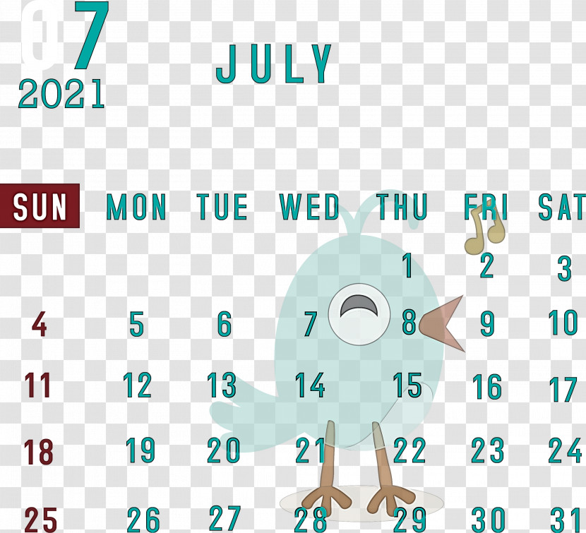 July 2021 Calendar July Calendar 2021 Calendar Transparent PNG