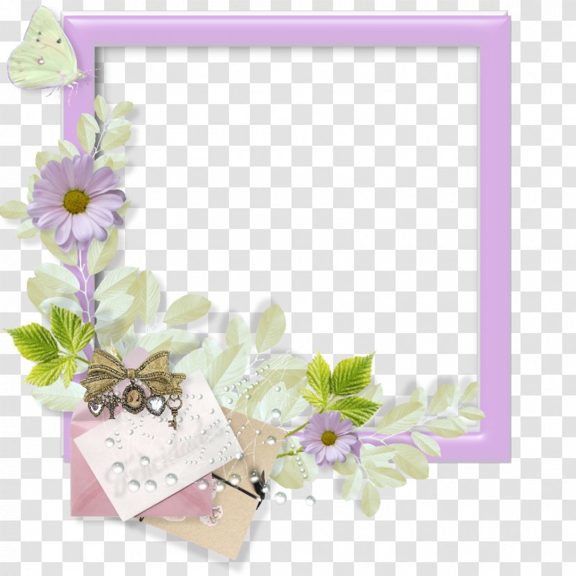 Floral Design Picture Frames - Purple - Pilar Transparent PNG