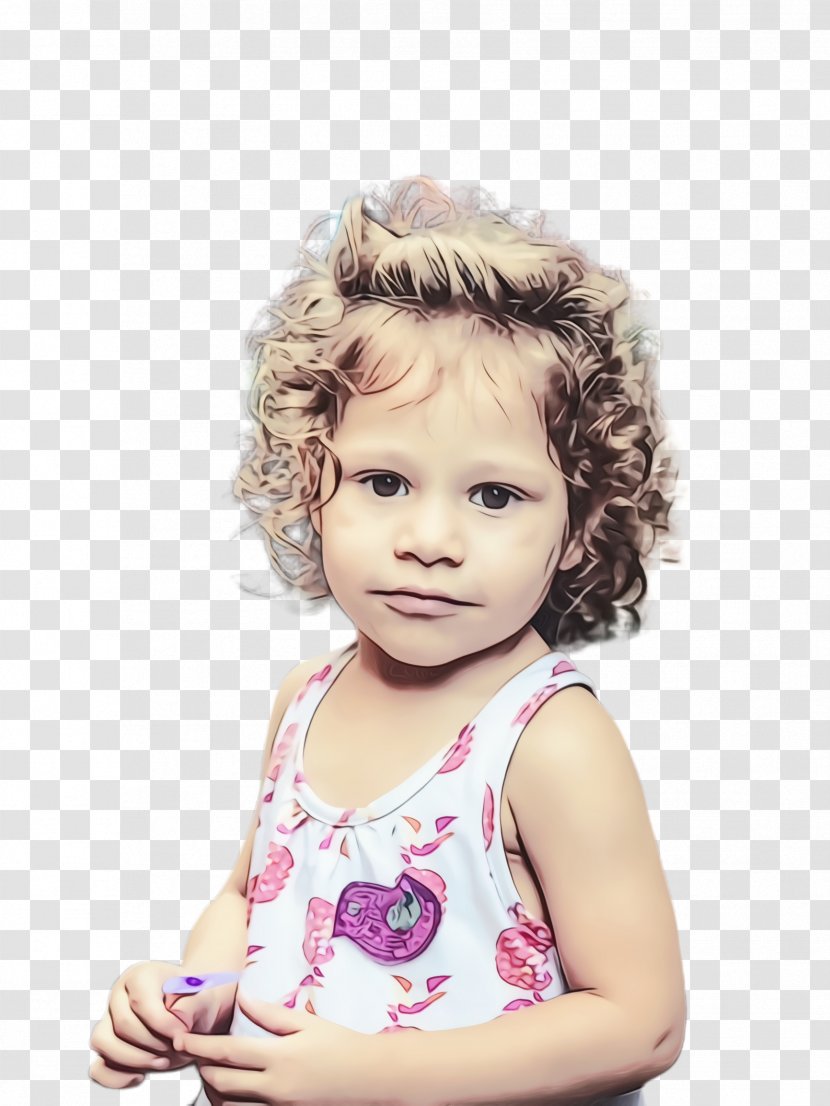 Little Girl - Hair Coloring - Play Portrait Transparent PNG