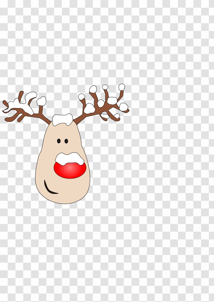 Reindeer Rudolph Clip Art - Nose - Noses Cliparts Transparent PNG