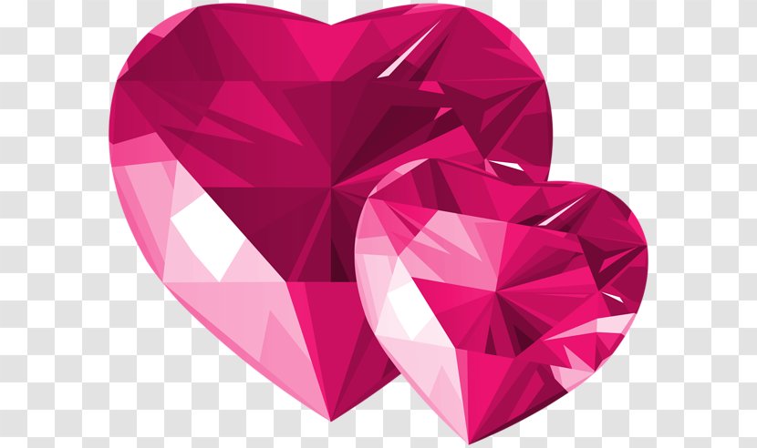 Heart Desktop Wallpaper Clip Art - Petal - Pink Diamonds Transparent PNG