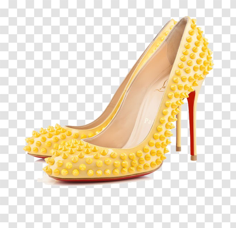 Shoe High-heeled Footwear Stiletto Heel Dress Yellow - Orange Thin Heels Transparent PNG