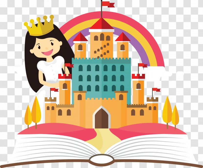 Princess In The Storybook - Illustration - Clip Art Transparent PNG