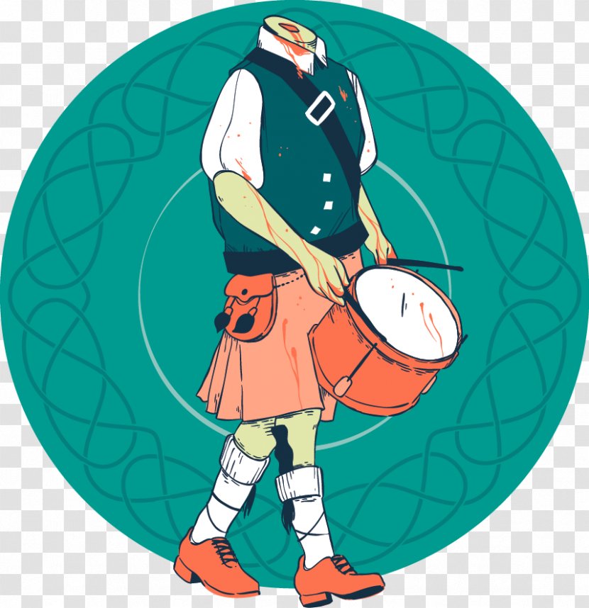 Edinburgh Castle Crathes Ghost Illustration - Fictional Character - Scottish Drummer Transparent PNG