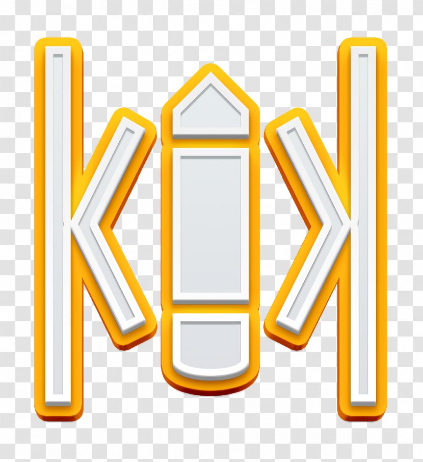 Size Icon Stroke Strokewidth - Text Yellow Transparent PNG