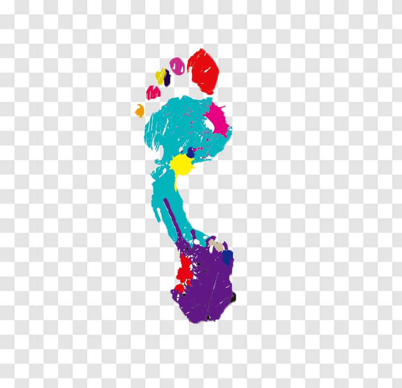 Footprint Clip Art - Body Jewelry - Painted Footprints Transparent PNG