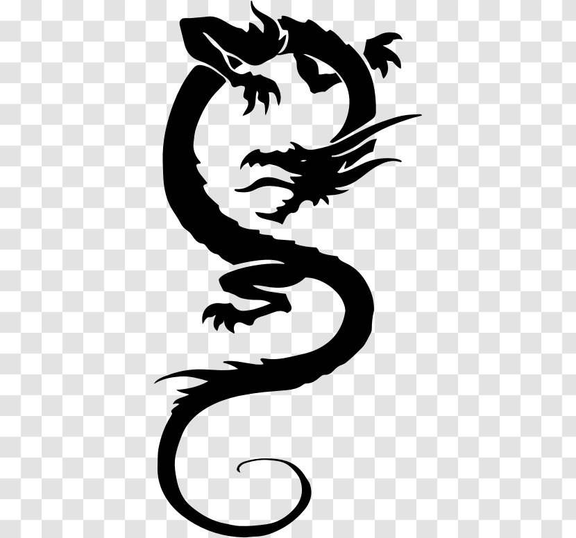 Chinese Dragon Japanese Tattoo China - Silhouette Transparent PNG
