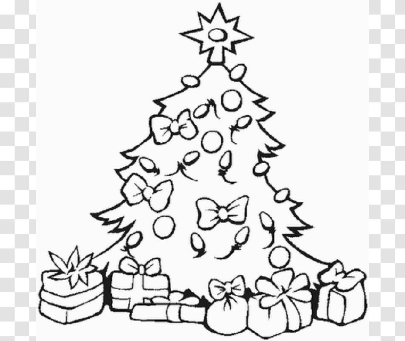 Coloring Book Christmas Tree Ornament - Fir - Printable Pictures Of Trees Transparent PNG