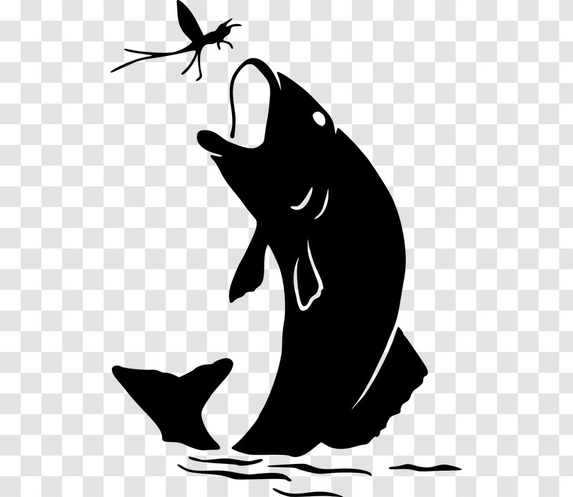 Silhouette Fishing Clip Art - Koi Vector Transparent PNG