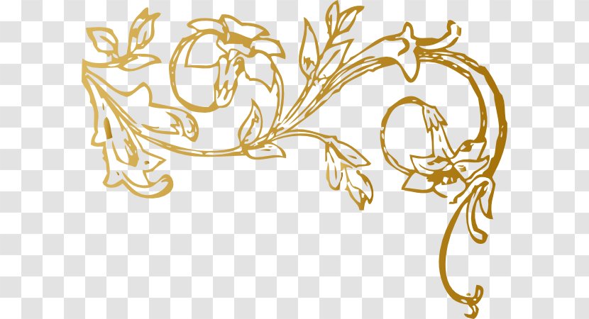 Flower Free Content Clip Art - Bouquet - Gold Design Cliparts Transparent PNG