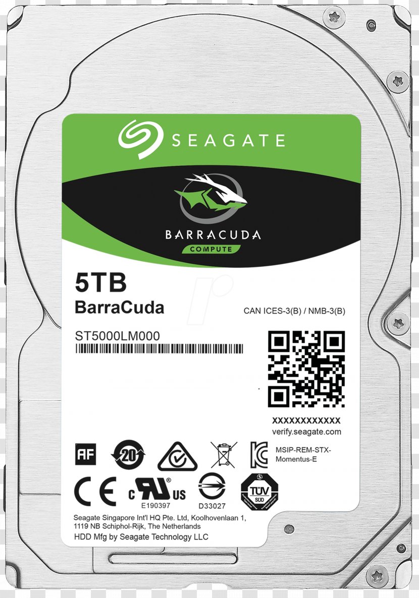 Laptop Serial ATA Hard Drives Seagate Barracuda Guardian Series BarraCuda SATA HDD - Sata Hdd Transparent PNG