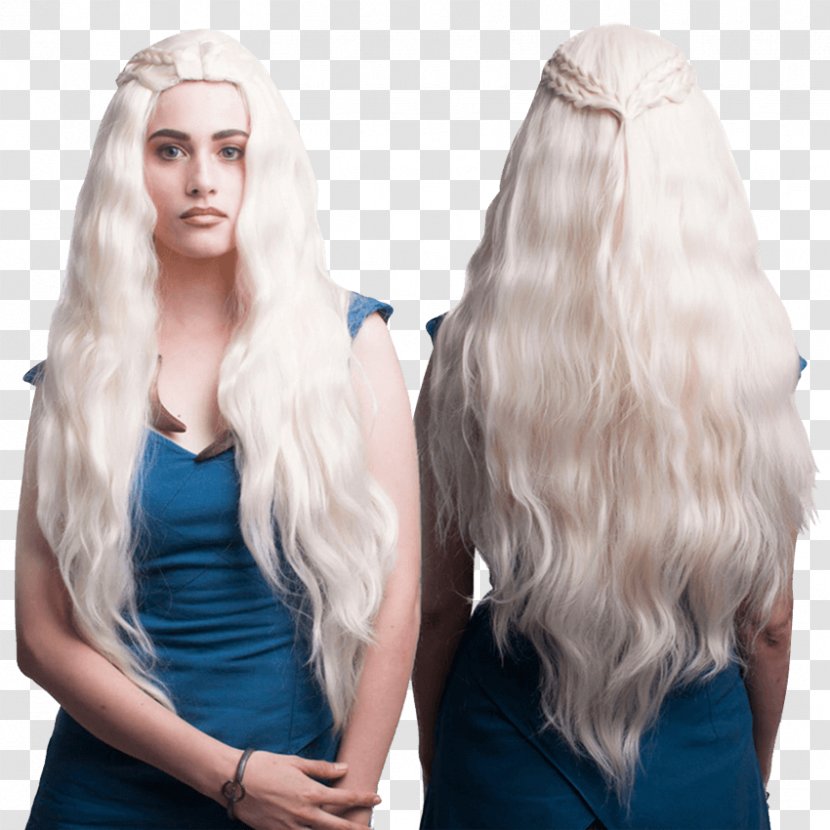 Daenerys Targaryen Game Of Thrones Blond House Wig - Iron Throne Transparent PNG