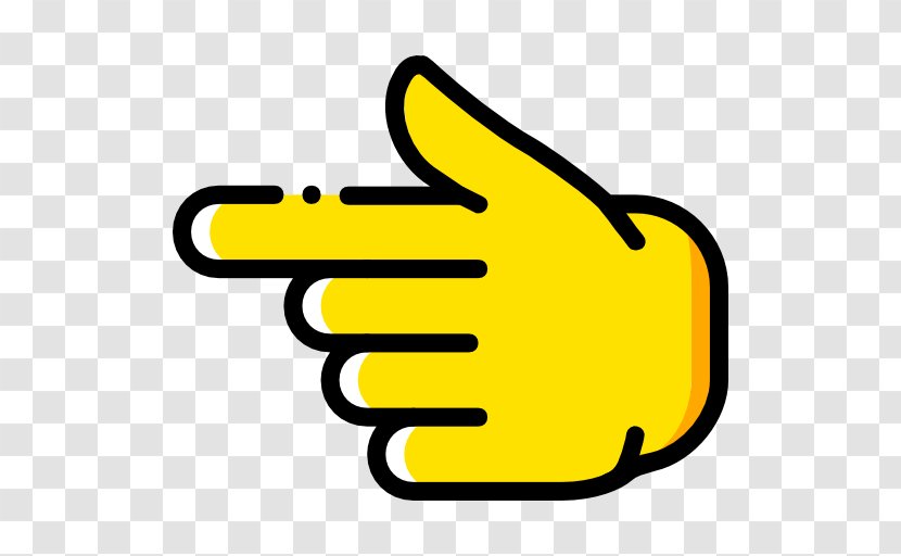 Thumb Index Finger Hand Clip Art - Yellow Transparent PNG