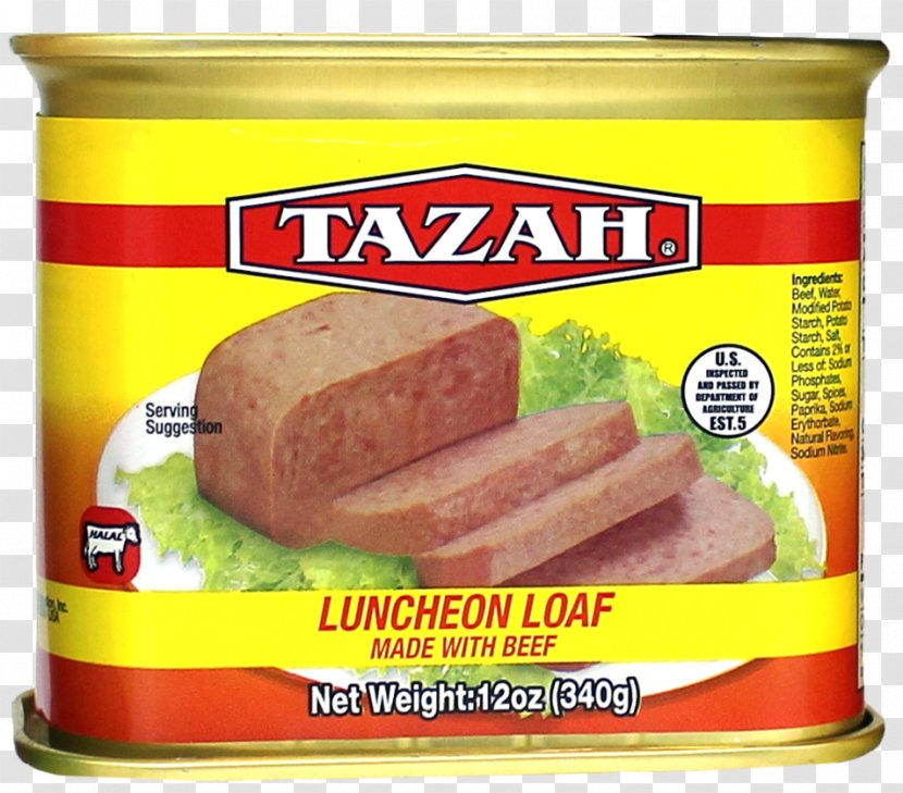 Spam Vegetarian Cuisine Halal Lunch Meat Food - Sausage Transparent PNG