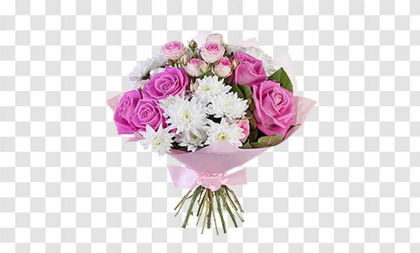 Flower Bouquet Garden Roses Chrysanthemum Pink Transvaal Daisy - Zakazat Buket Transparent PNG