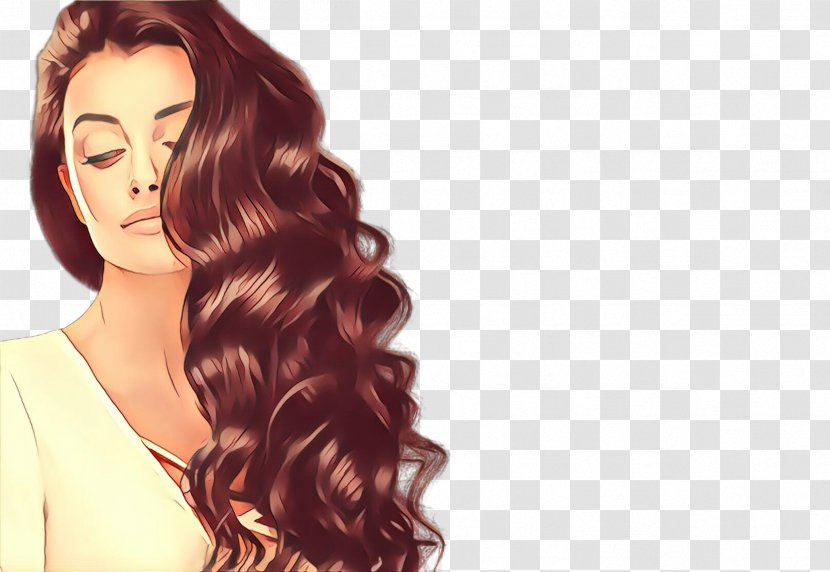 Hair Face Hairstyle Long Ringlet - Coloring - Eyebrow Brown Transparent PNG