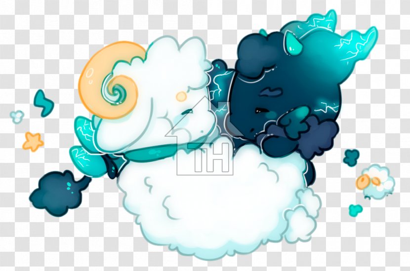 Illustration Clip Art Animal Character Turquoise - Organism - Sheepy Transparent PNG