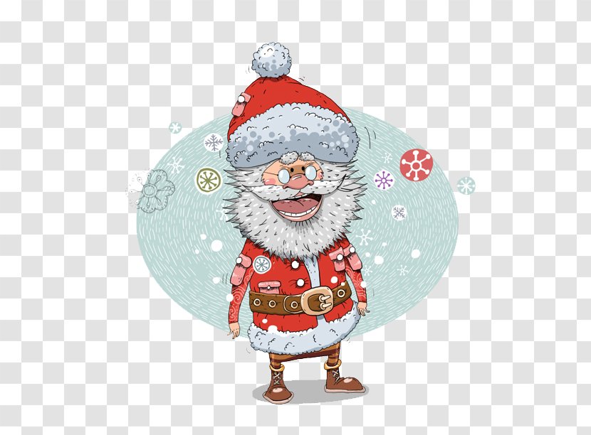 Ded Moroz New Year Humour Olivier Salad The Forest Raised A Christmas Tree - Fictional Character - European Style Hand-painted Cartoon Santa Claus Transparent PNG
