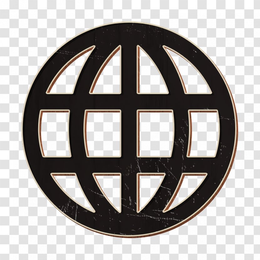 Globe Icon - Logo - Metal Symbol Transparent PNG