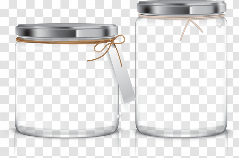 Glass Jar Computer File - Pattern - Vector Hand-painted Two Jars Transparent PNG