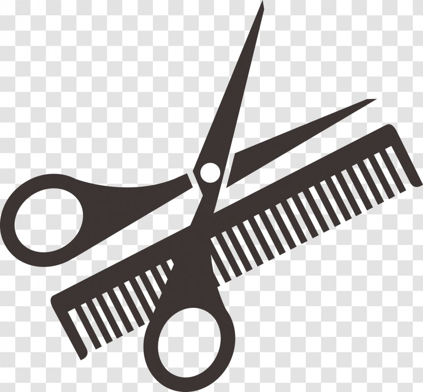 Comb Scissors Hairdresser Clip Art - Hair - Kitchen Tools Transparent PNG