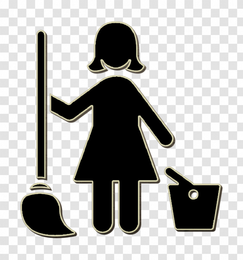 Cleaning Lady Icon Maid Icon Working Women Icon Transparent PNG