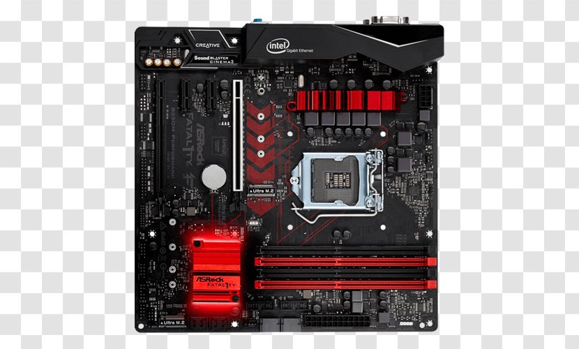 Motherboard Intel MicroATX Fatal1ty B250M Performance - Lga 1151 - LGA 1155 Transparent PNG