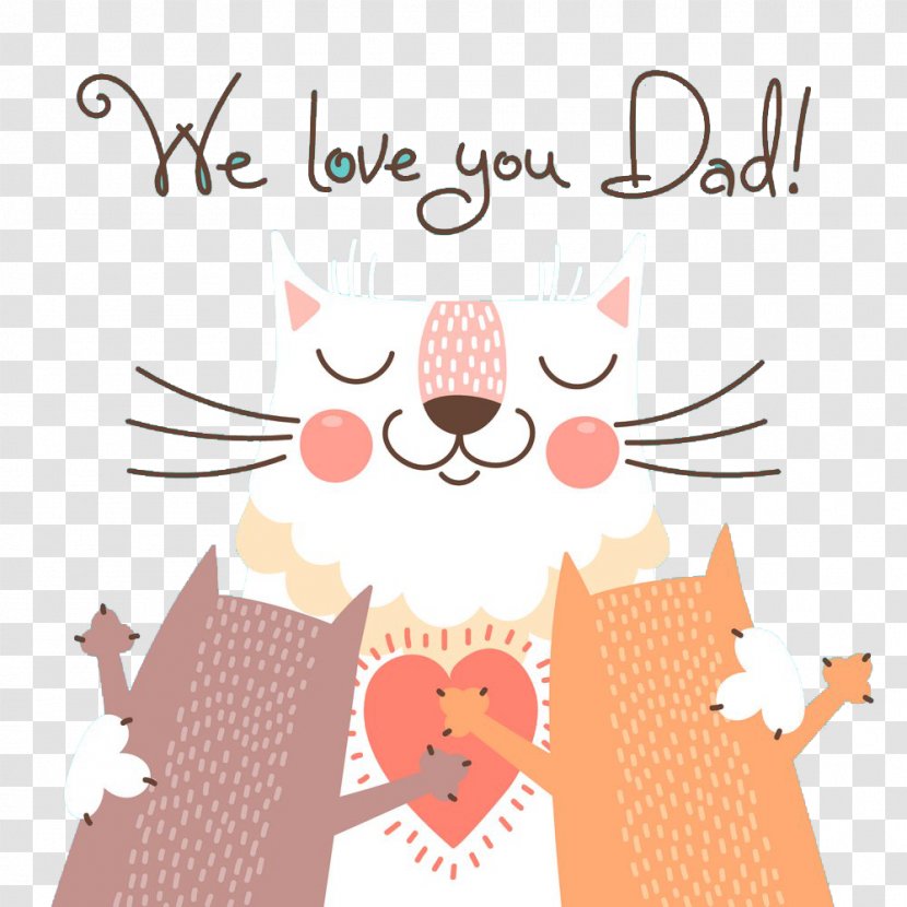 Mothers Day Love Father - Gift - Cute Cat Transparent PNG