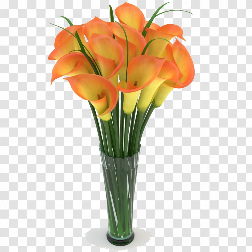 Vase Yellow Flower Floral Design - Red Edge Bouquet Transparent PNG