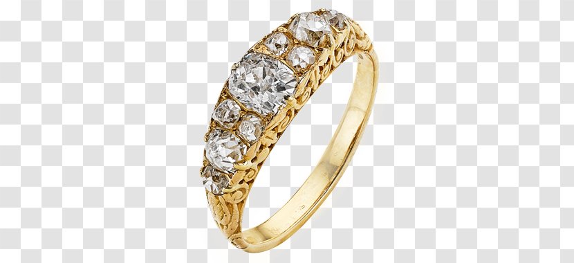 Wedding Ring Gold Platinum Jewellery - Antique Diamond Rings Transparent PNG