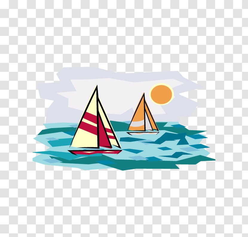 Sailing Sailboat Clip Art - Maritime Transport - Two Transparent PNG