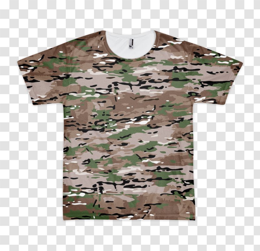 Military Camouflage T-shirt MultiCam Clothing - Army Combat Shirt - Men's Flat Material Transparent PNG