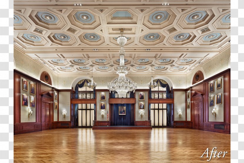 Union League Of Philadelphia Architecture Interior Design Services - Ceiling - Ballroom Transparent PNG