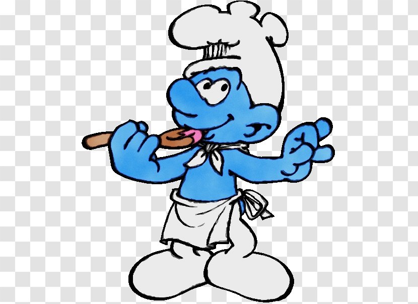 Chef Cartoon - Baker Smurf - Pleased Thumb Transparent PNG
