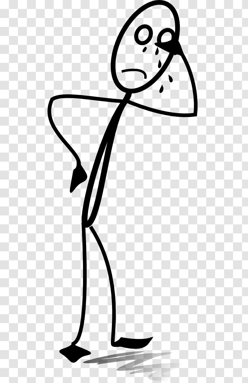 Stick Figure Sadness Crying Clip Art - Drawing - Student Cliparts Transparent PNG