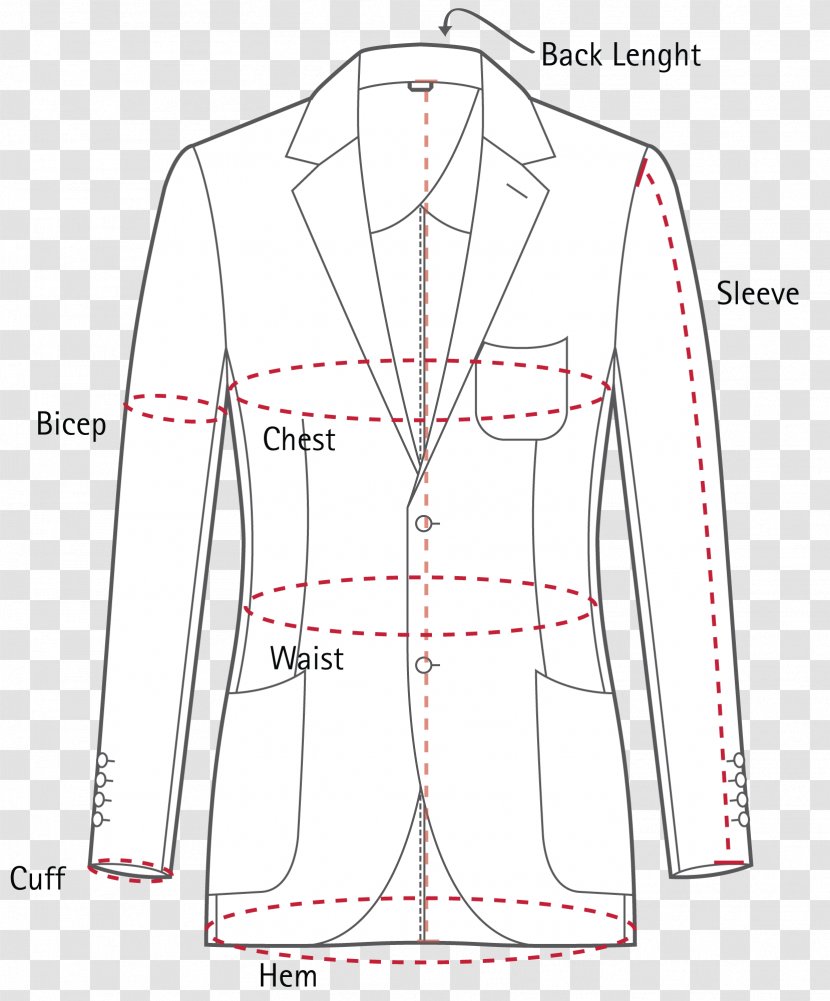 Jacket Drawing Dress Sleeve - White Transparent PNG