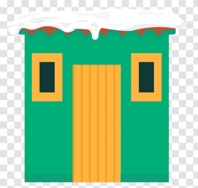 Housing House Roof Icon - Green - Vector Of The Filled With Snow Transparent PNG