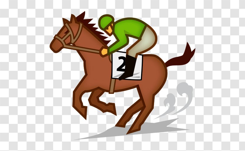 Horse Racing Jockey Equestrian Emoji - Stallion - Cartoon Tent Transparent PNG