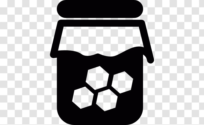 Food Honey Jar Clip Art - Black And White - Of Transparent PNG