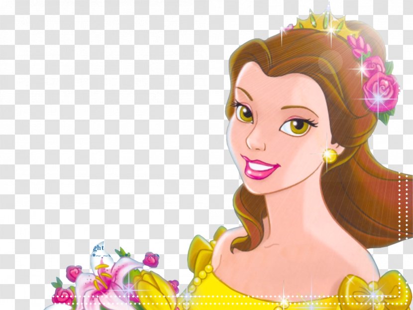 Belle Beauty And The Beast Disney Princess - Silhouette - Bela E A Fera Transparent PNG