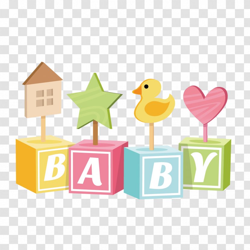 Wedding Invitation Baby Shower Infant Clip Art - Yellow - Vector Pattern Material Wood Grain Building Blocks Transparent PNG