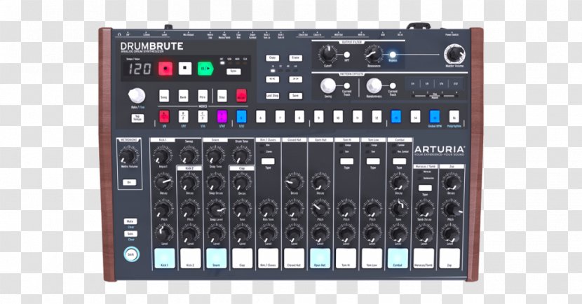 Arturia DrumBrute Drum Machine Sound Synthesizers Analog Synthesizer - Cartoon - Drums Transparent PNG