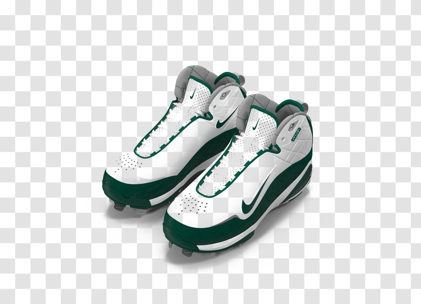 Track Spikes Nike Sneakers Shoe - Football Boot - White Green Baseball Shoes Transparent PNG