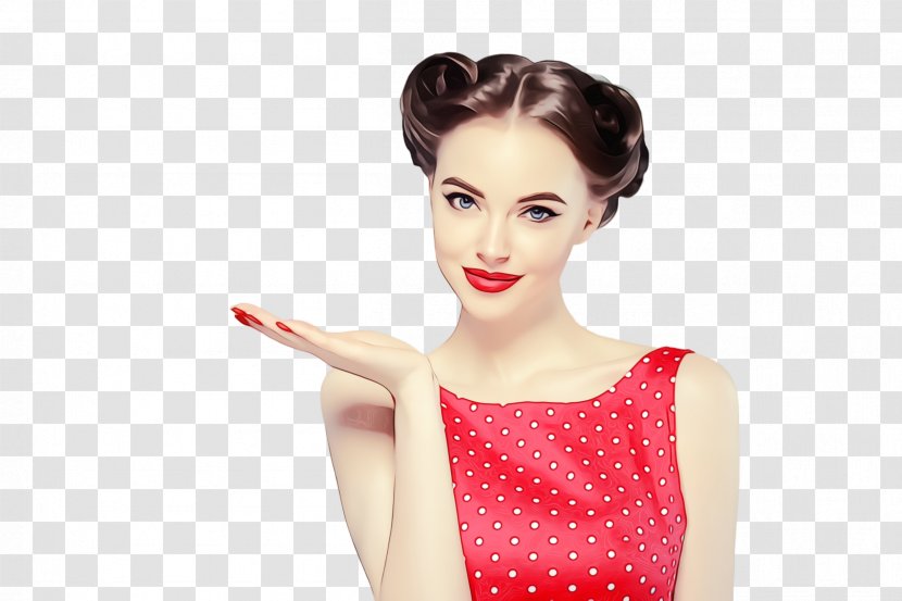 Polka Dot - Hairstyle - Dress Transparent PNG