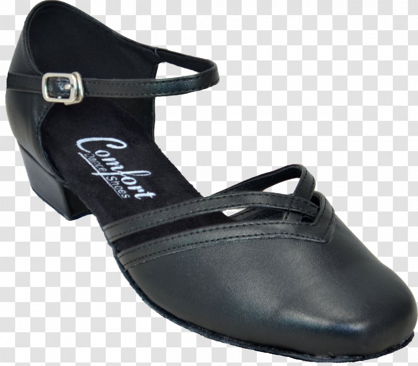 T-bar Sandal High-heeled Shoe Boot - Black Leather Shoes Transparent PNG