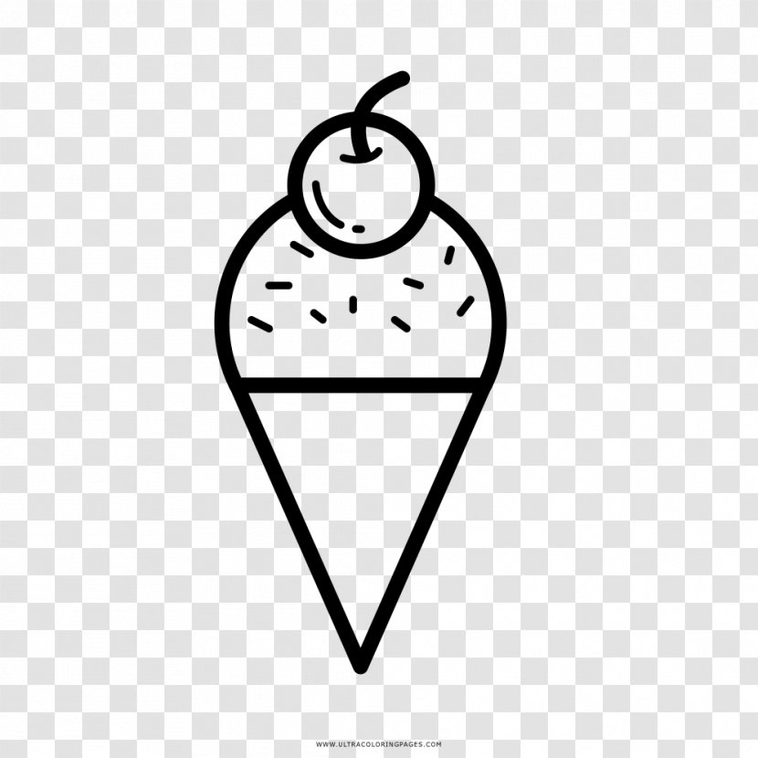 Ice Cream Cones Drawing Coloring Book - Flower - Cono Gelato Transparent PNG