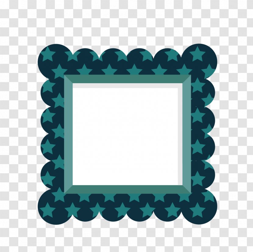 Euclidean Vector Márgenes Color Blue Square - Rectangle - Print Star Frame Transparent PNG