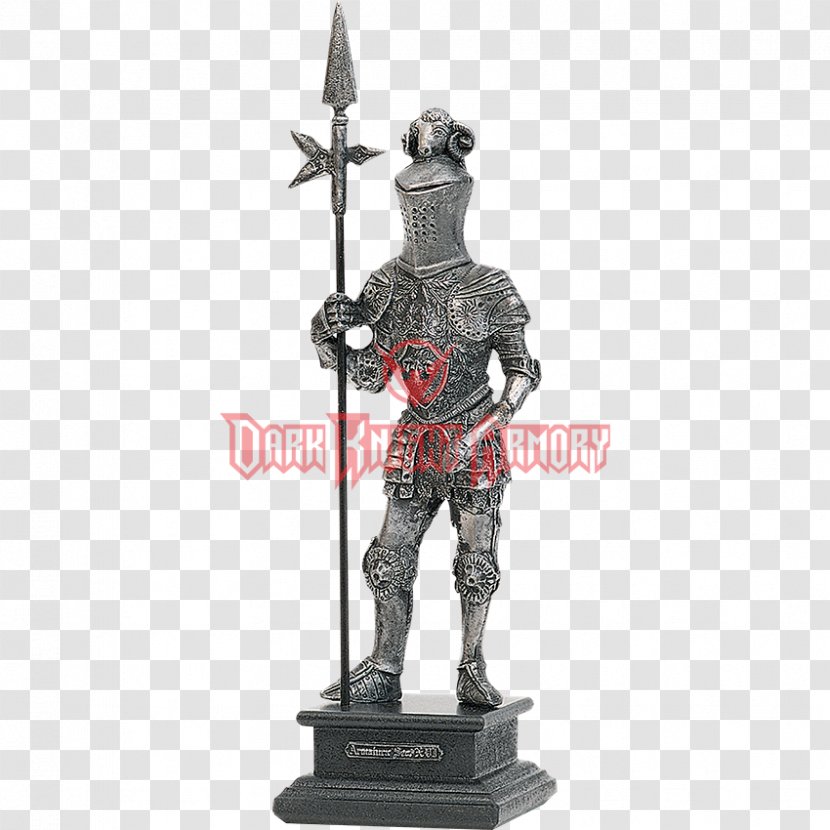Statue Knight Figurine Halberd Pewter - Armour Transparent PNG
